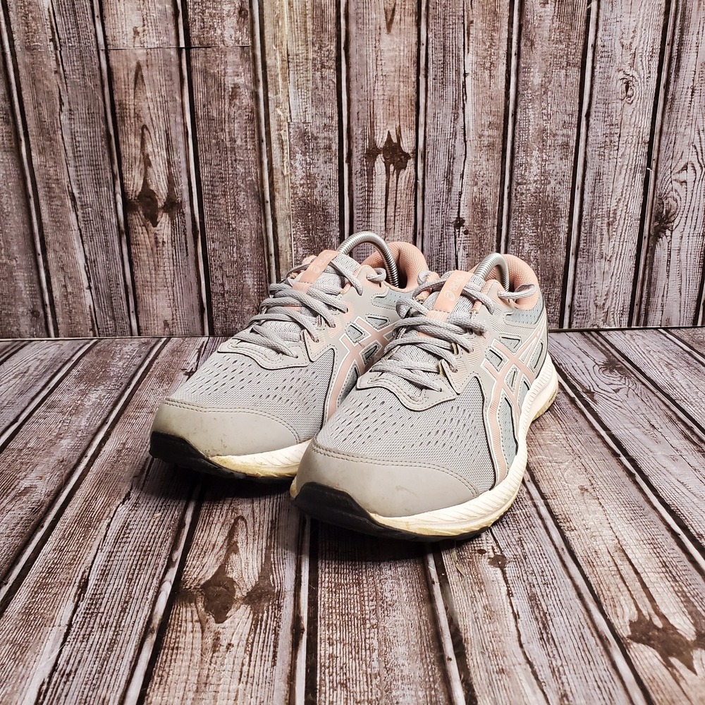 ASICS GEL-Contend 8Grey Pink Womens Running Shoes Size 11  No Insoles